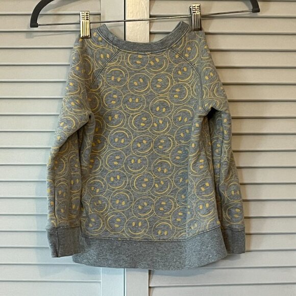 GAP kids sweatshirt "smile" navy happy face 5 grey boys girls unisex - Picture 4 of 7